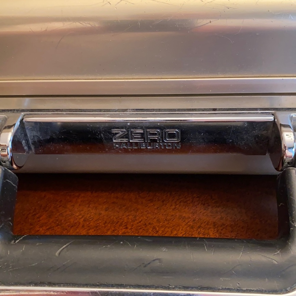 Metal briefcase by Halliburton